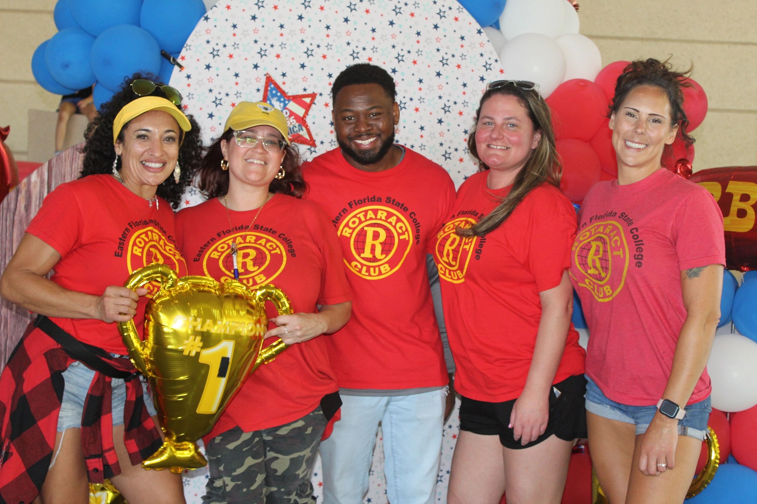 Rotaract Club team with trophy at BBQ contest