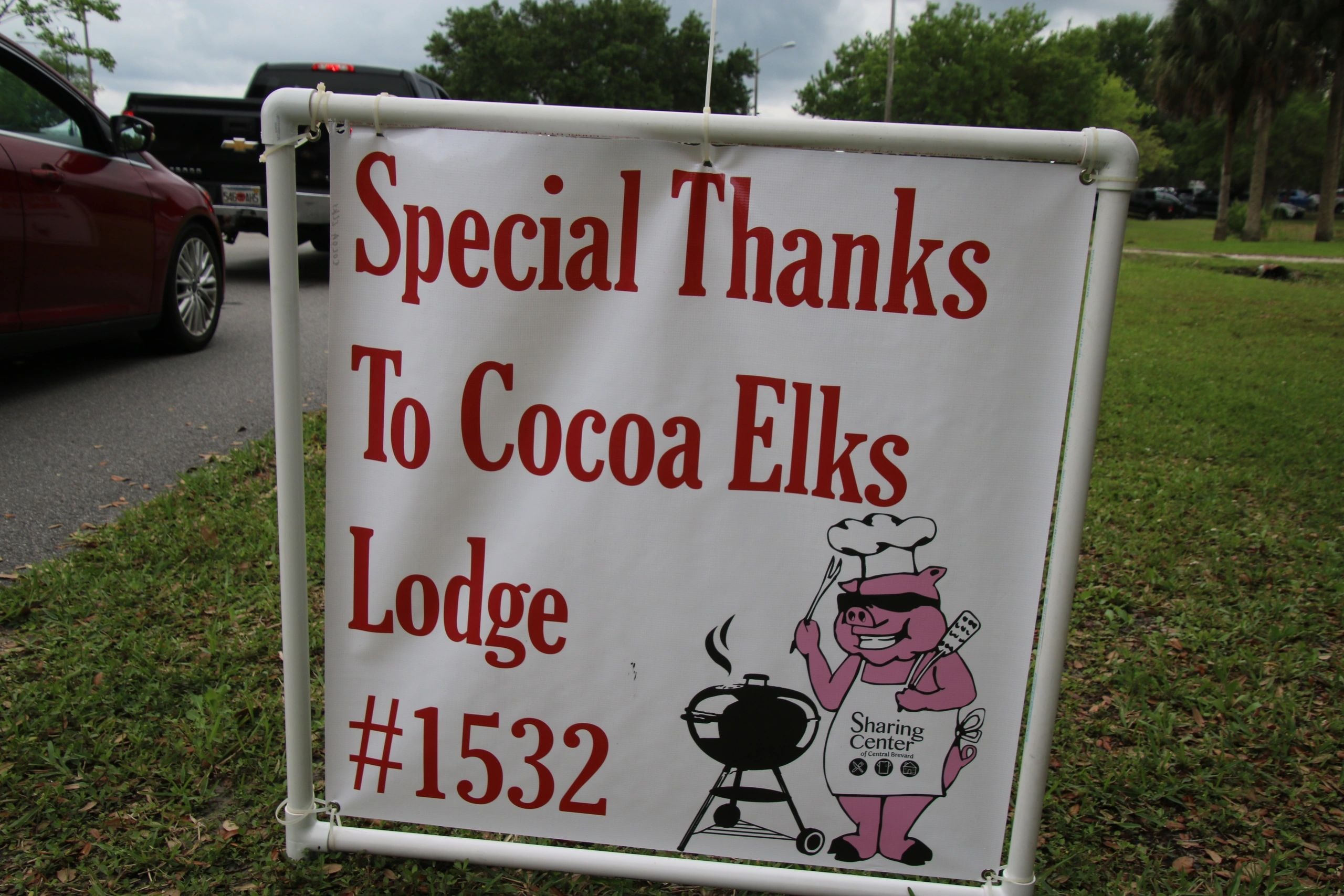 Special thanks to Cocoa Elks Lodge sponsor sign